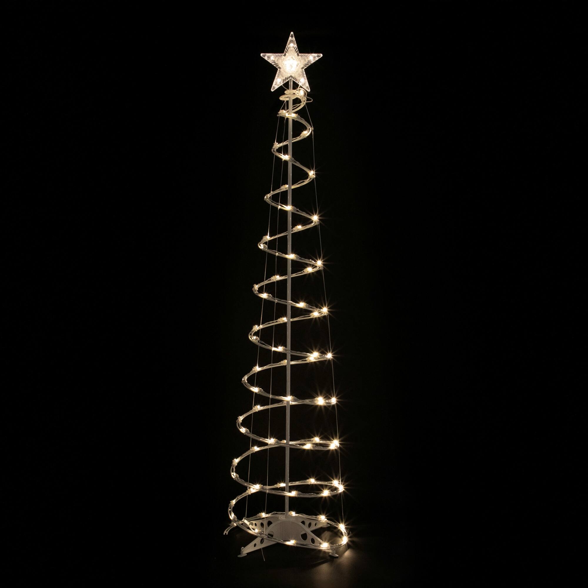 6ft. White LED Lighted Spiral Outdoor Christmas Tree
